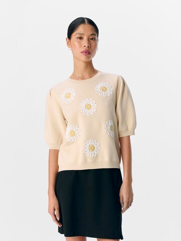 Pullover 'OBJReynard' di OBJECT in bianco: frontale