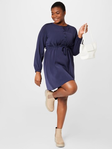 ABOUT YOU Curvy Shirt Dress 'Paula' in Blue