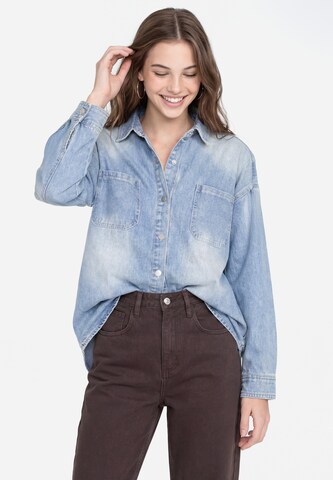MYMO - Blusa en azul: frente