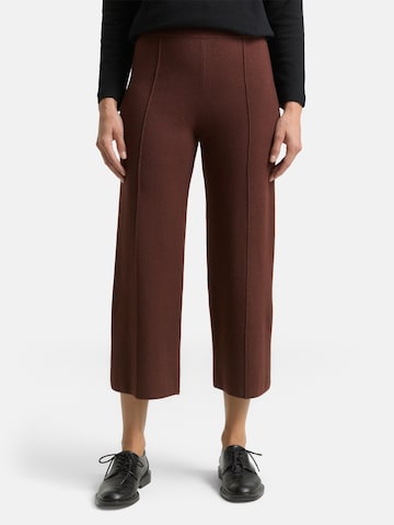 TOM TAILOR Wide Leg Hose in Braun: Vorderseite
