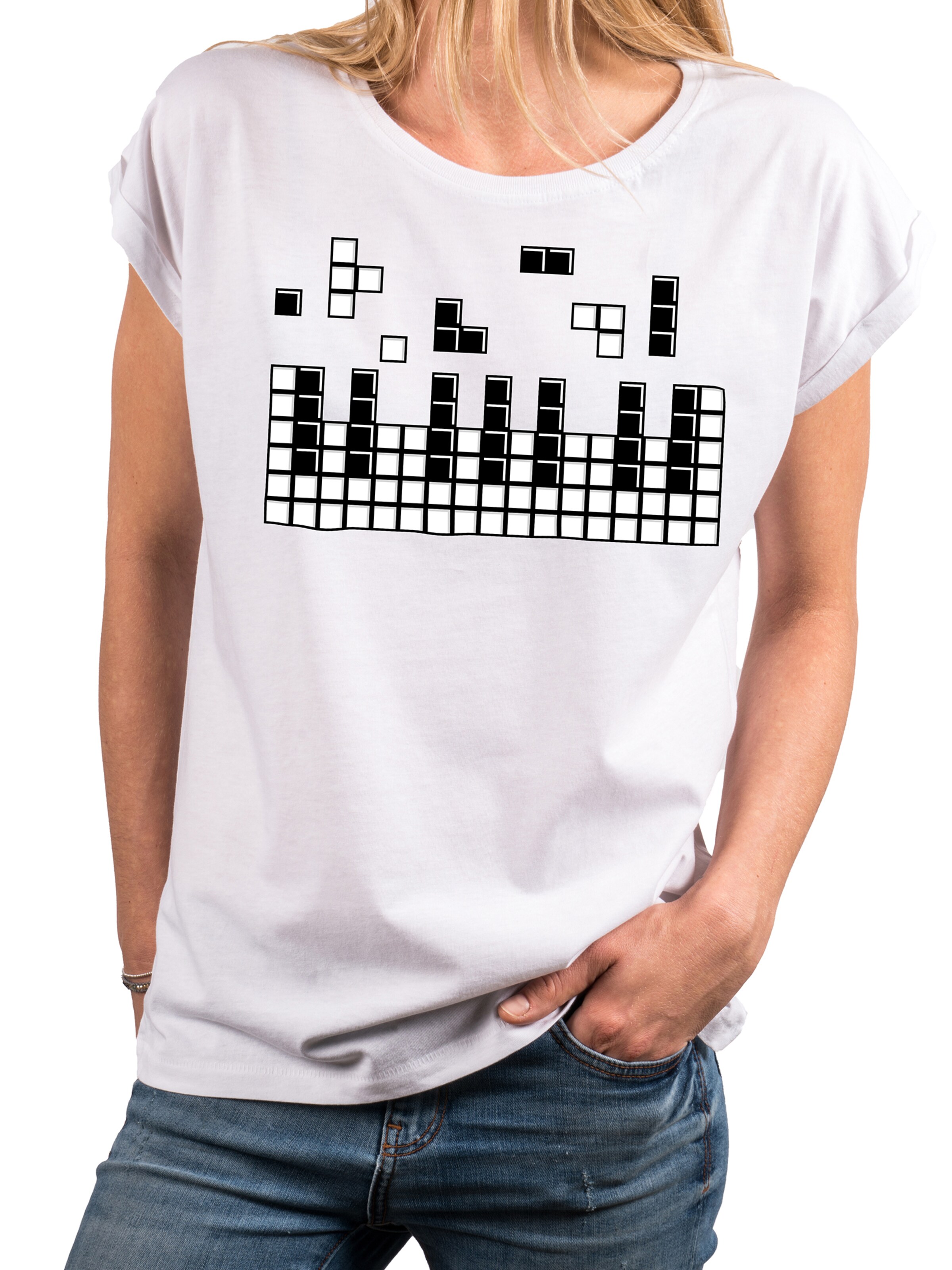 MAKAYA Shirt 'Piano' in White