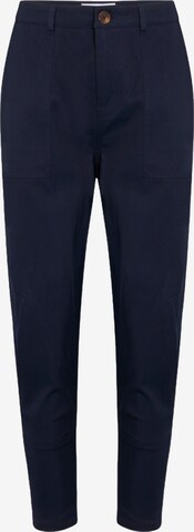 KnowledgeCotton Apparel Regular Chino Pants ' Willow slim chino ' in Blue: front