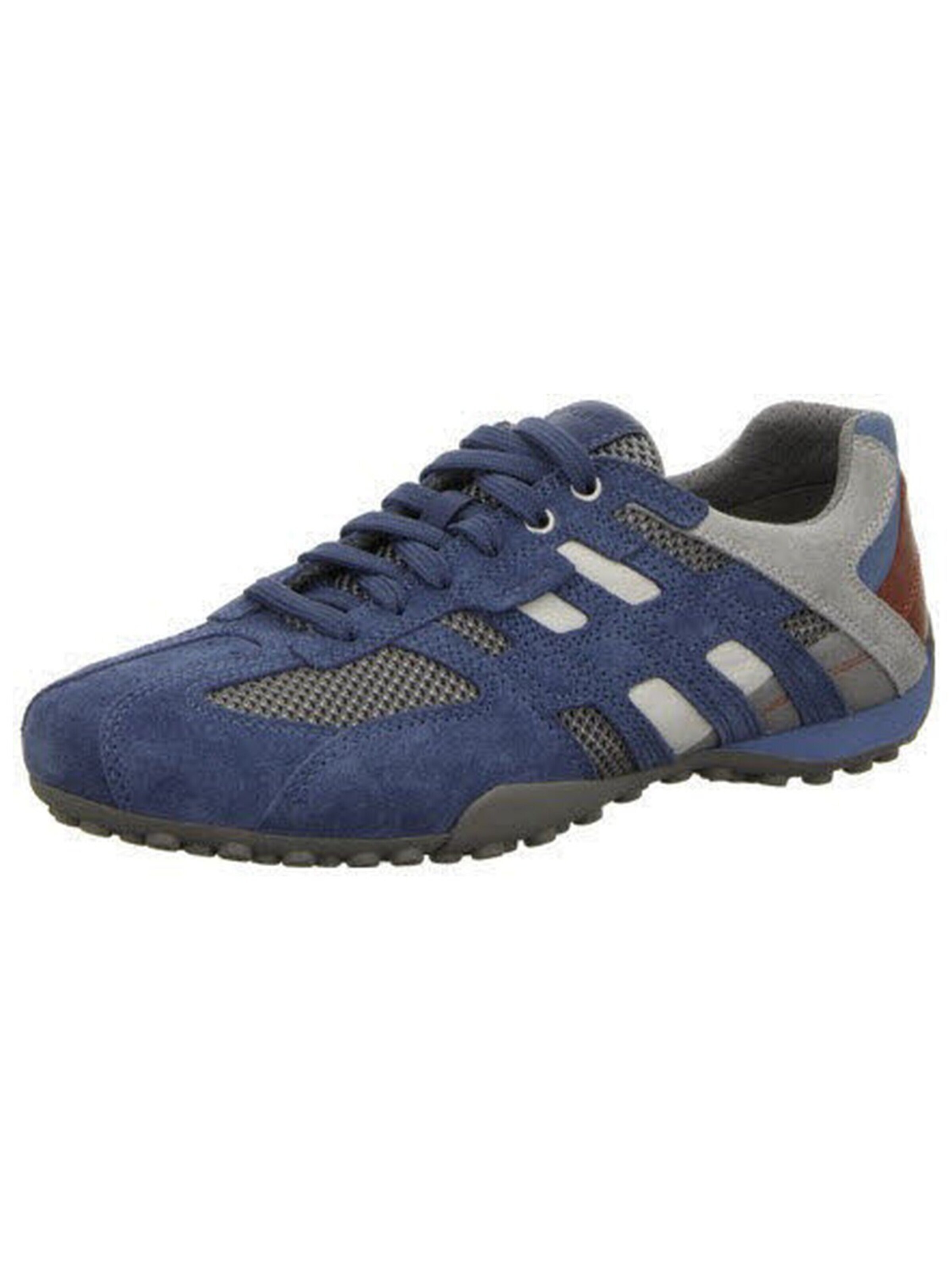 GEOX Veterschoen 'Sneaker Low Herren U4207K-02214/C4002 Leder-Mix in blau' in Blauw: voorkant