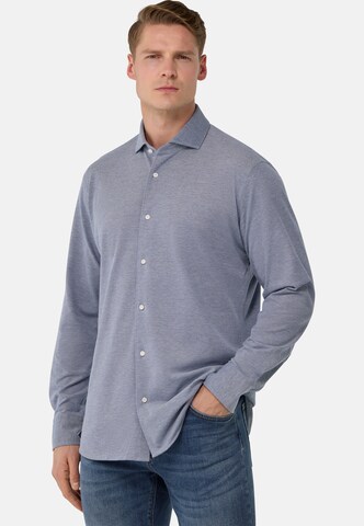 Boggi Milano Regular fit Button Up Shirt in Blue: front