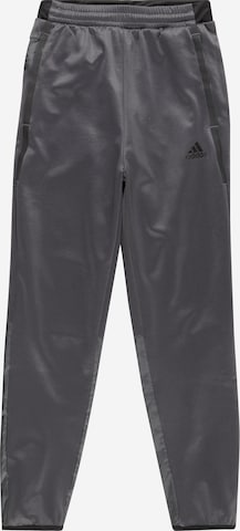 ADIDAS SPORTSWEAR Tapered Sports trousers 'Ftre Zip  ' in Grey: front
