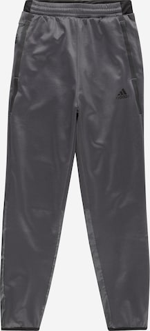 ADIDAS SPORTSWEAR Tapered Sportbroek 'Ftre Zip  ' in Grijs: voorkant