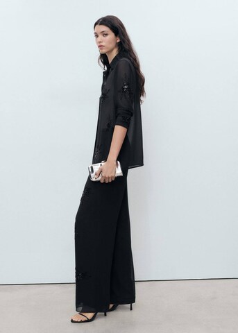 MANGO Regular Hose in Schwarz