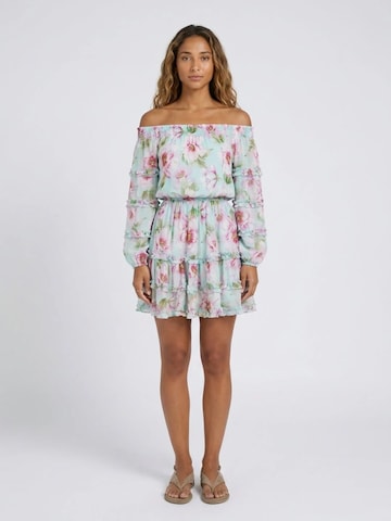 Miss June Jurk 'Robe Courte Fleur' in Groen