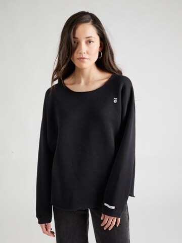 Sweat-shirt 10Days en noir : devant