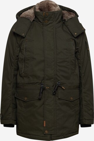 TOM TAILOR Winterparka in Groen: voorkant