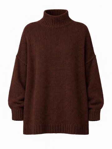 Worldclassca Oversizepullover 'Strickpullover Oversized mit Stehkragen'‌‌‌‌‌ in Braun