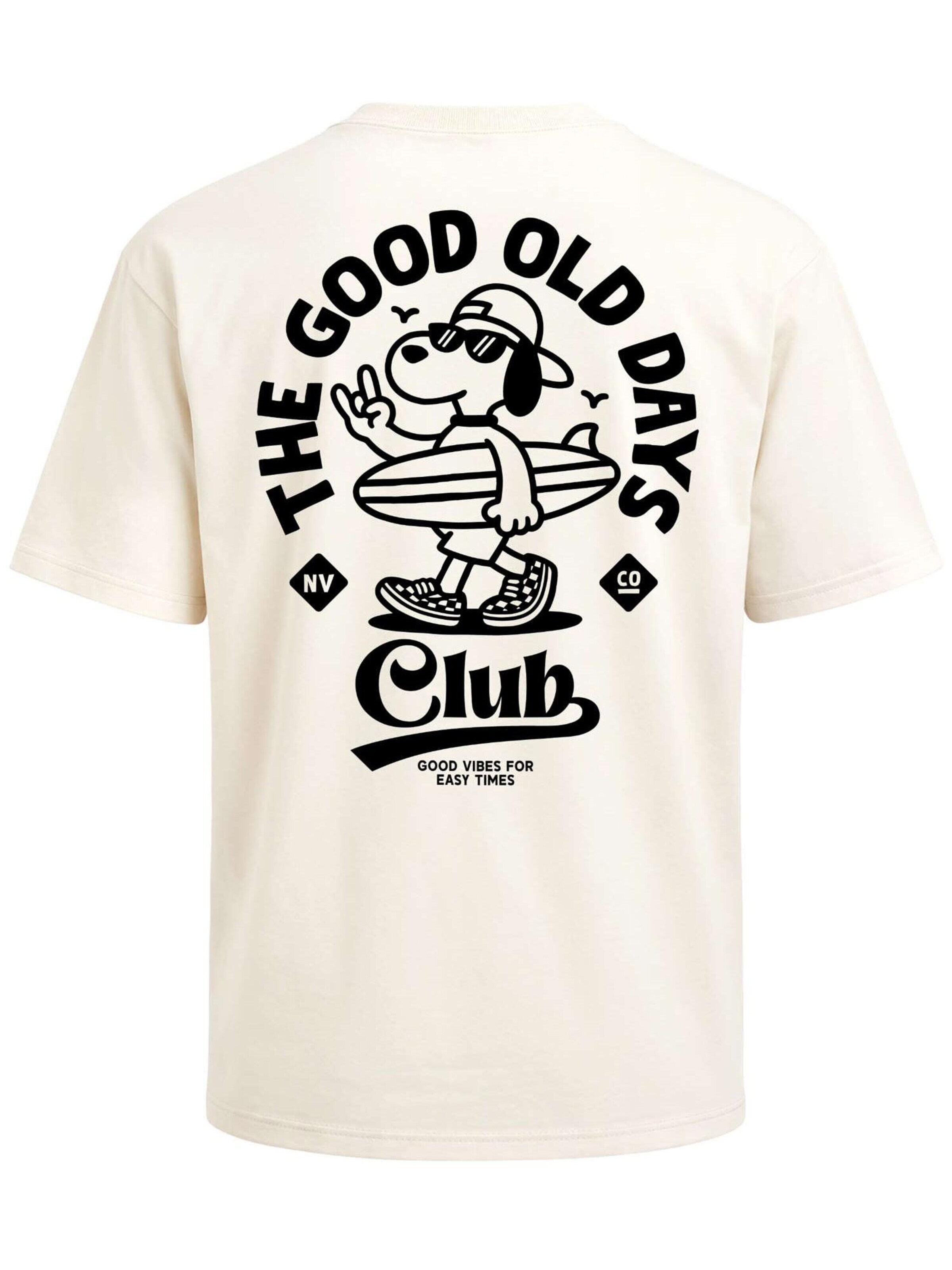 Neverless Shirt 'Good old Days' in Beige