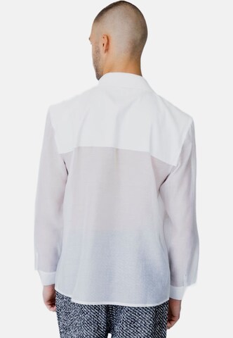 Justin Cassin Comfort fit Button Up Shirt ' Jesaja ' in White