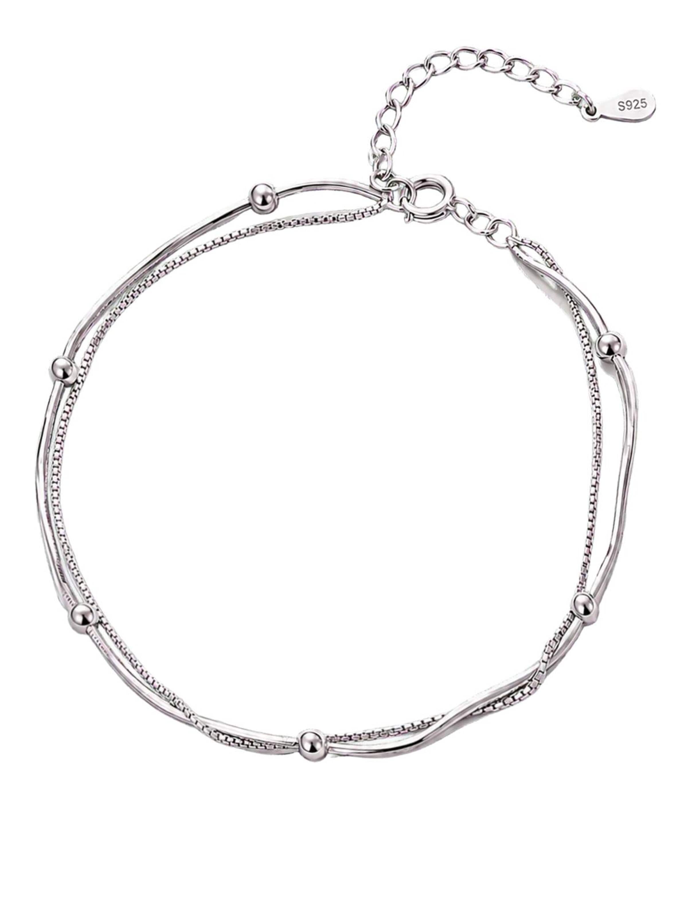 Alster Herz Armband 'MALLORCA BREEZE'‌‌‌ in Silber: Vorderseite