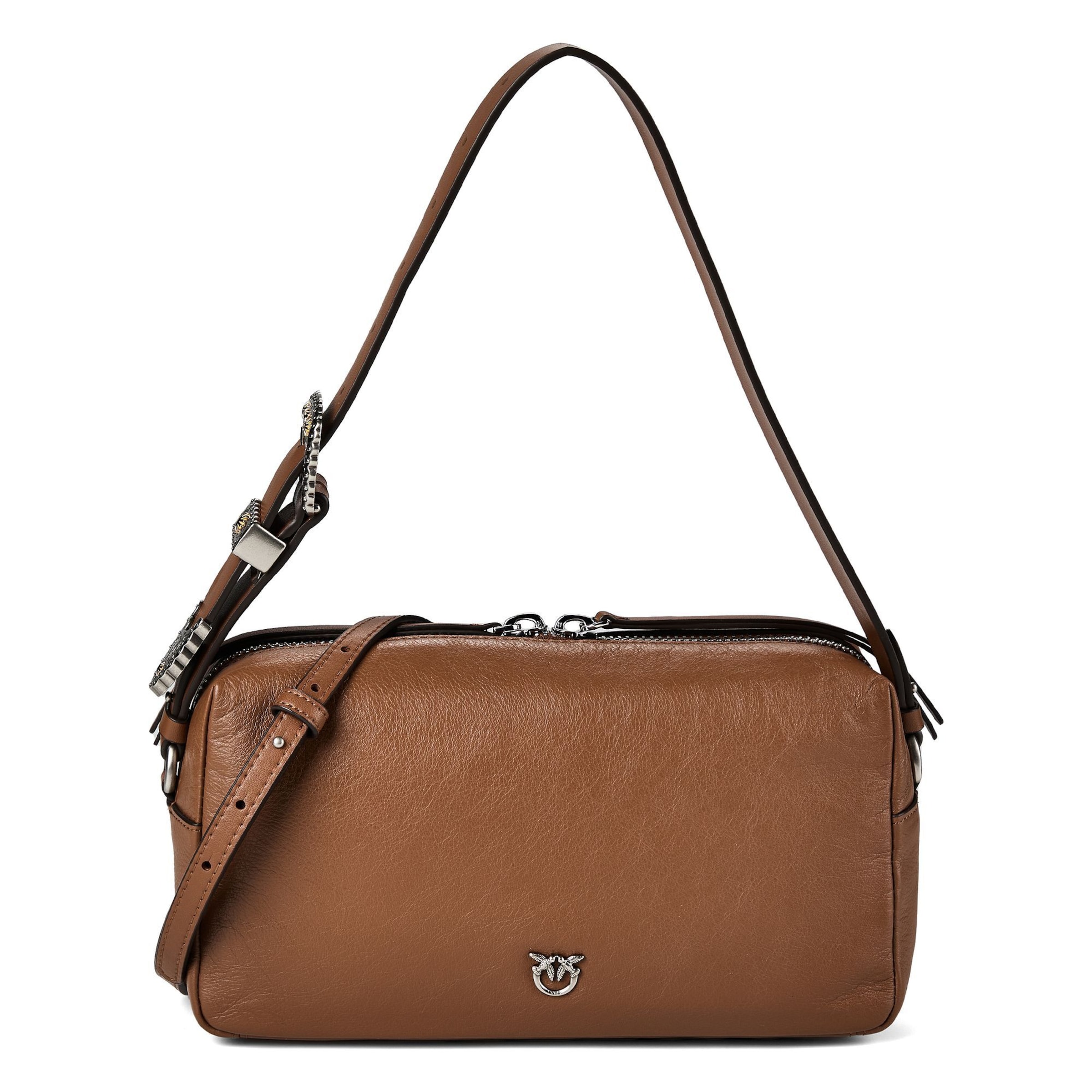 Sac bandoulière 'Bauletto ' PINKO en marron : devant
