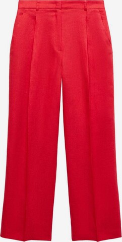 MANGO Loosefit Bandplooibroek 'Rodas' in Rood: voorkant