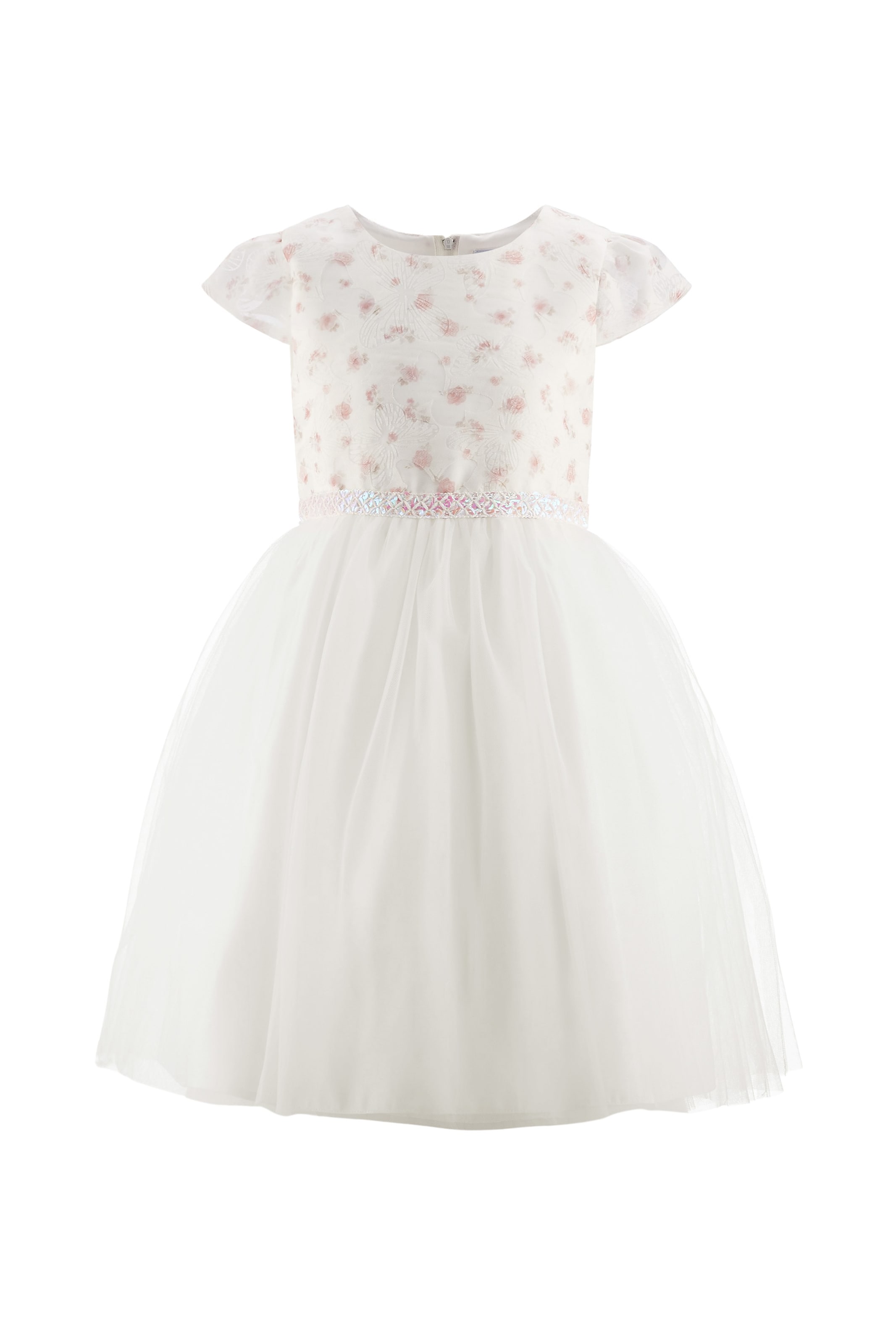 happy girls Klänning i vit: framsida