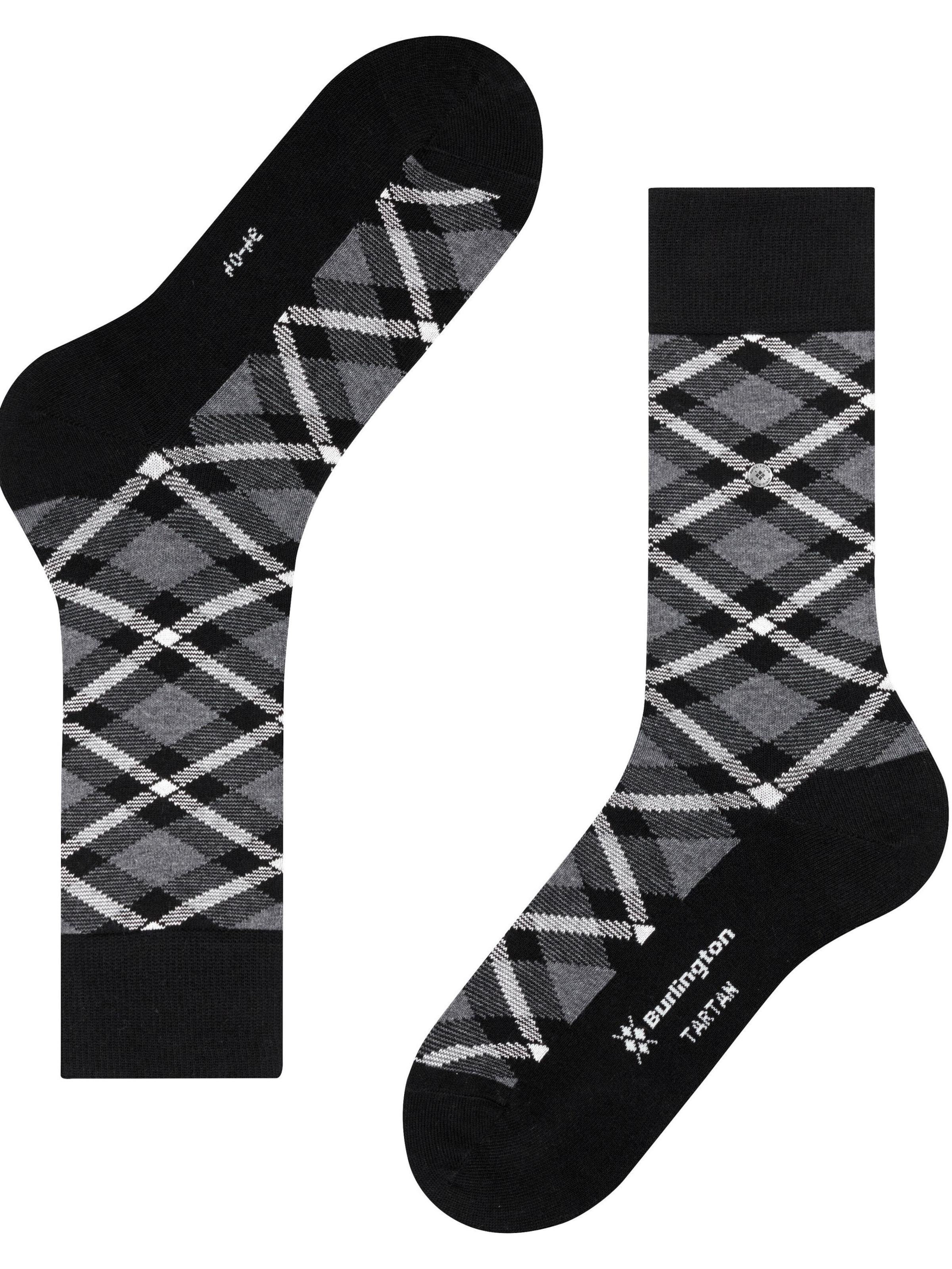BURLINGTON Socks 'Tartan' in Black