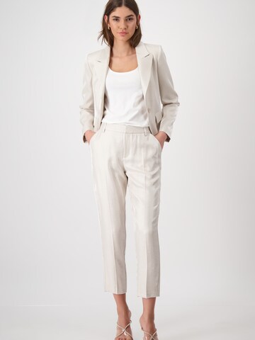 Regular Pantalon à plis monari en beige
