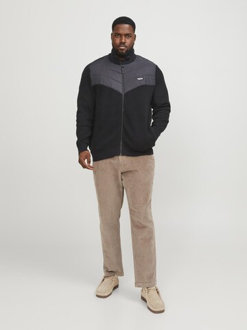 juoda Jack & Jones Plus Kardiganas