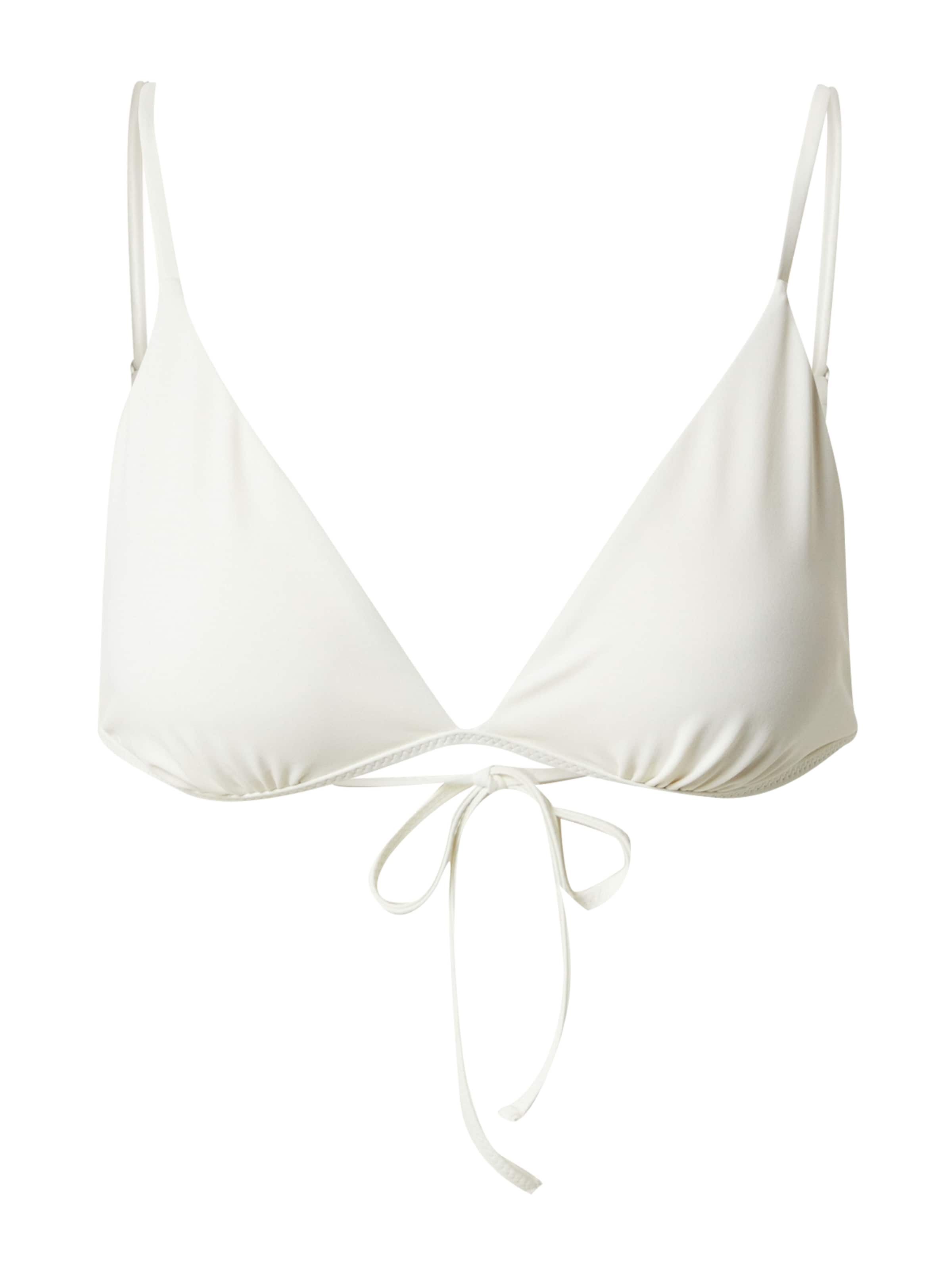 LENI KLUM x ABOUT YOU - Triángulo Top de bikini 'Kora' en blanco: frente
