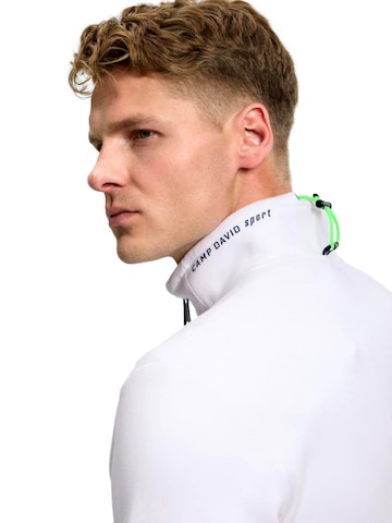 CAMP DAVID Sweat jacket 'Game.Set.Match' in White