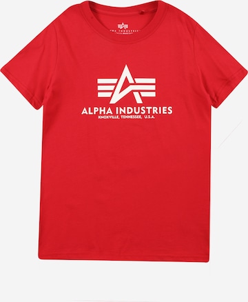 ALPHA INDUSTRIES Μπλουζάκι σε κόκκινο: μπροστά