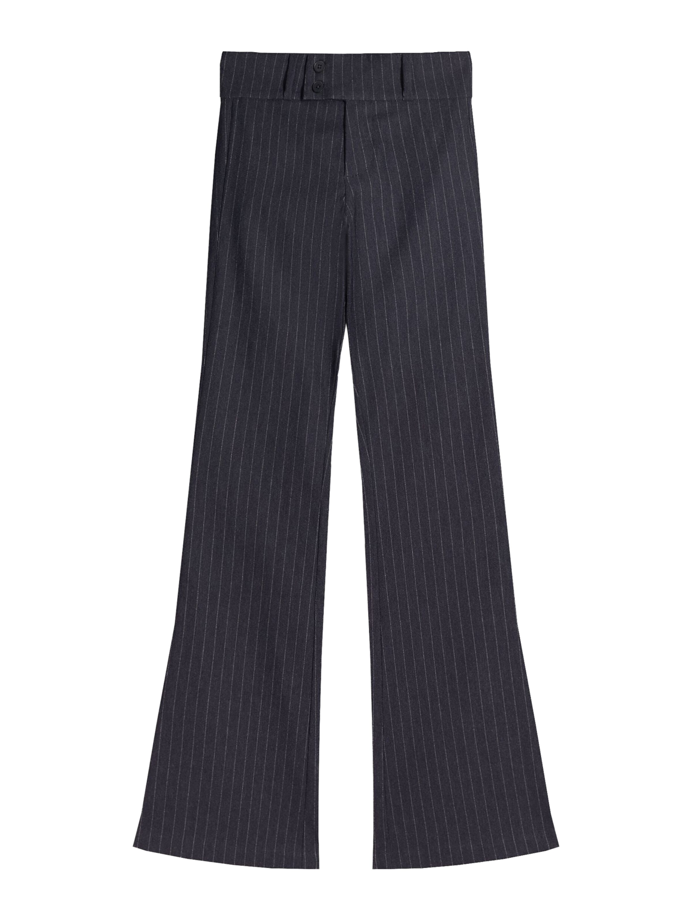 BershkaFlared/zvonoliki kroj Hlače - plava boja: prednji dio