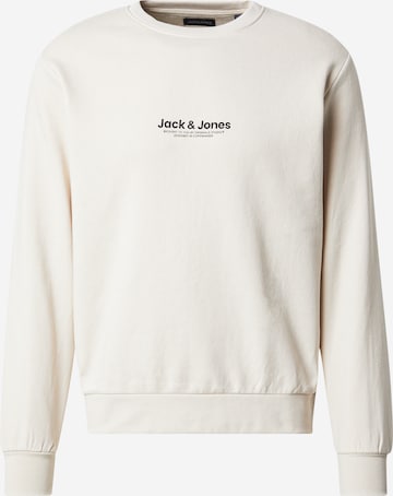 JACK & JONES Суичър 'JWHVESTERBRO' в бежово: отпред