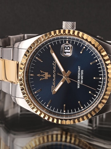 Montre à affichage analogique Maserati en argent
