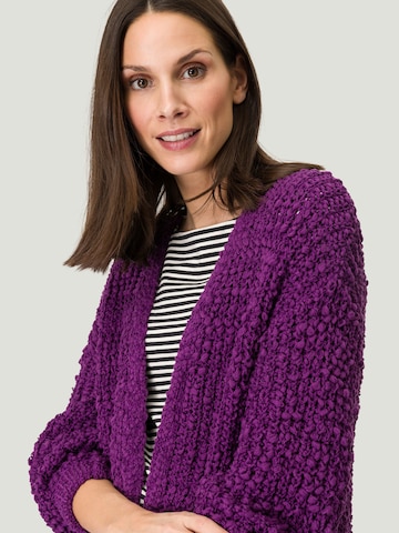 zero Knit Cardigan in Purple