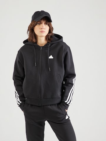 Veste de survêtement ADIDAS SPORTSWEAR en noir : devant