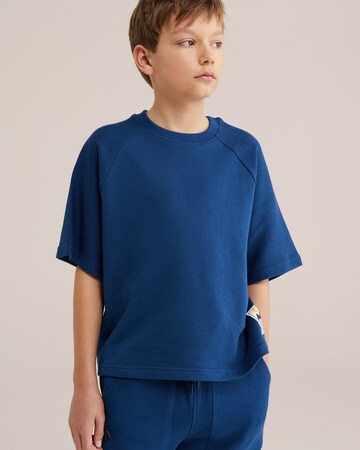 Sweat WE Fashion en bleu : devant