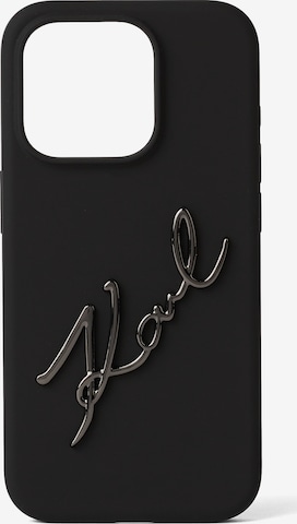 Karl Lagerfeld Älypuhelimen suojakotelo 'iPhone 15 Pro' värissä musta: edessä