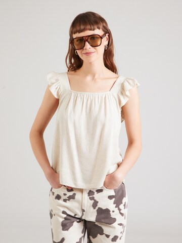Camicia da donna 'PCPIA' di PIECES in beige: frontale
