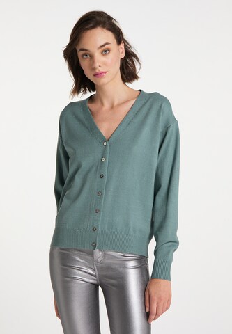 myMo at night Knit Cardigan in Green: front