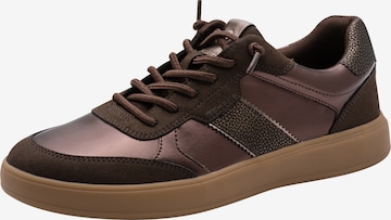 Baskets basses Tamaris en marron : devant