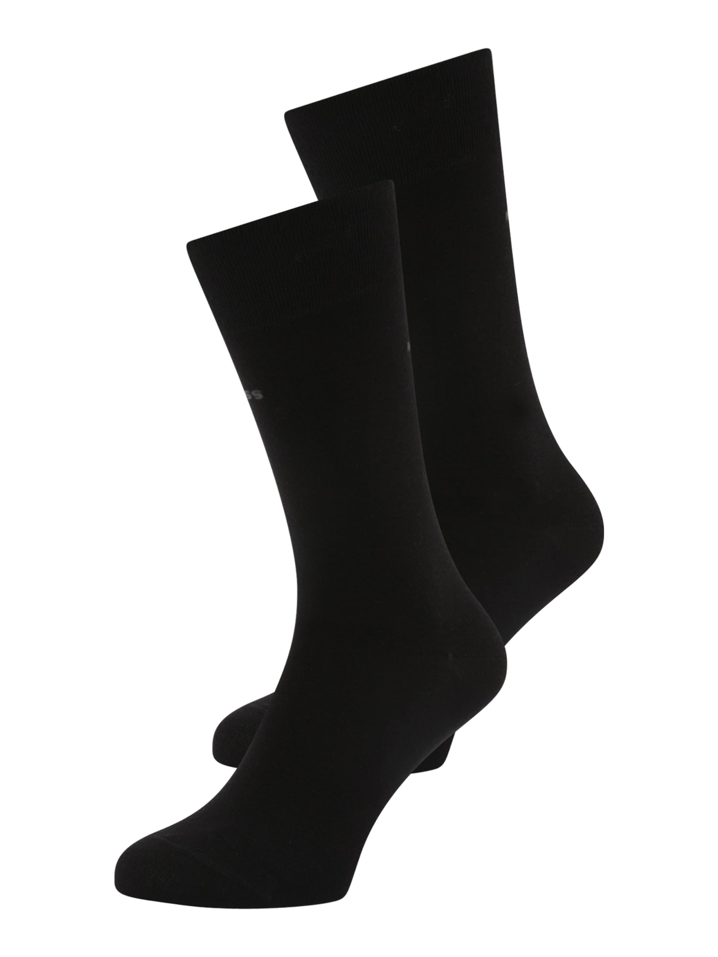 BOSS Къси чорапи в черно: отпред