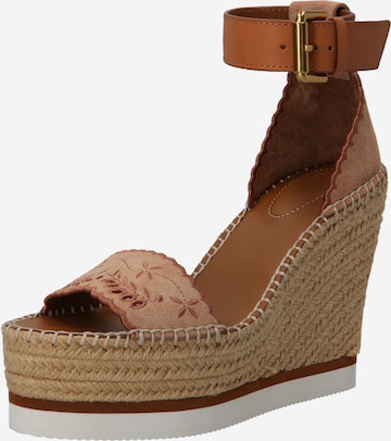 Sandales See by Chloé en beige : devant