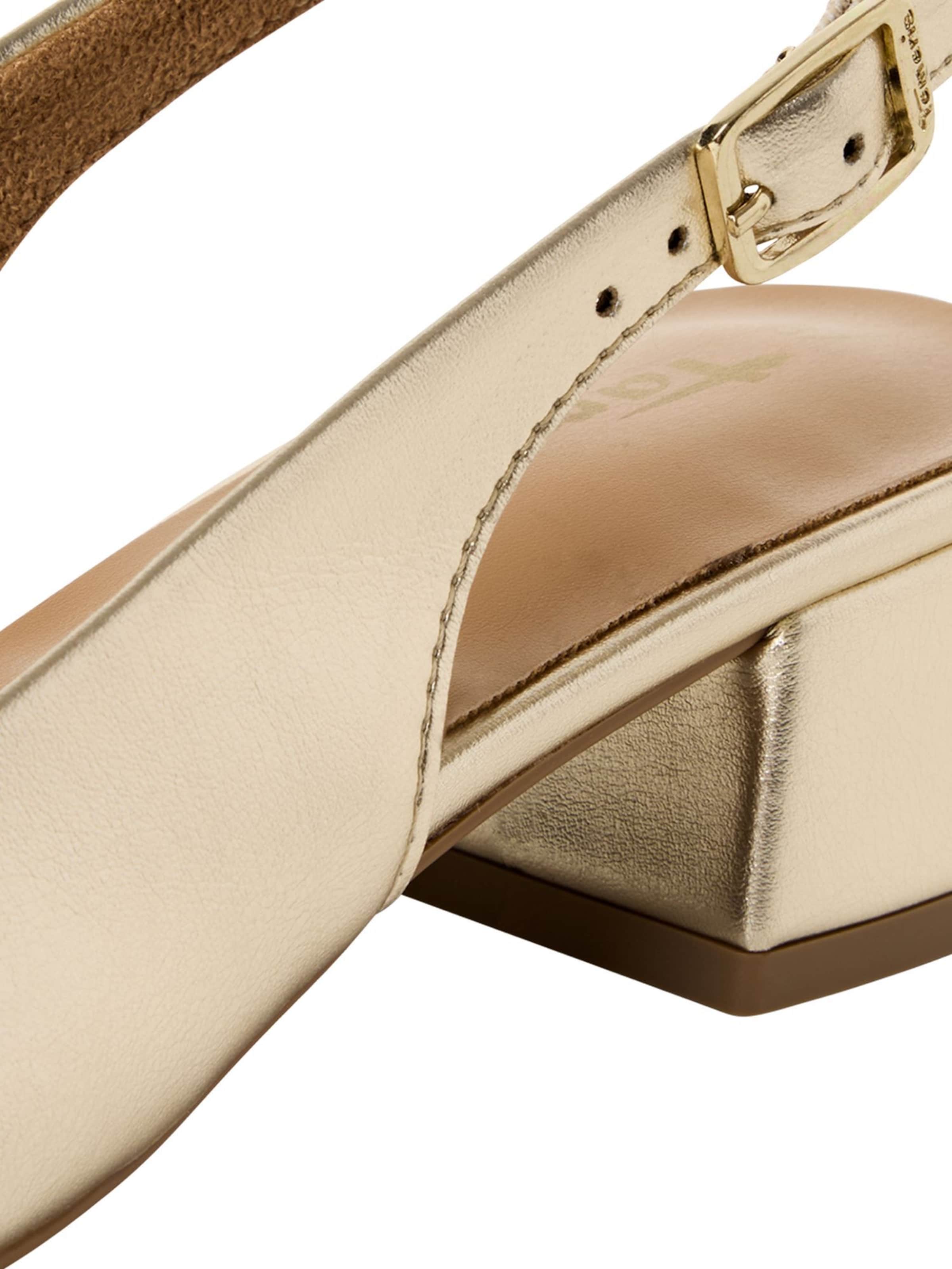 Escarpins à bride arrière Tamaris en or