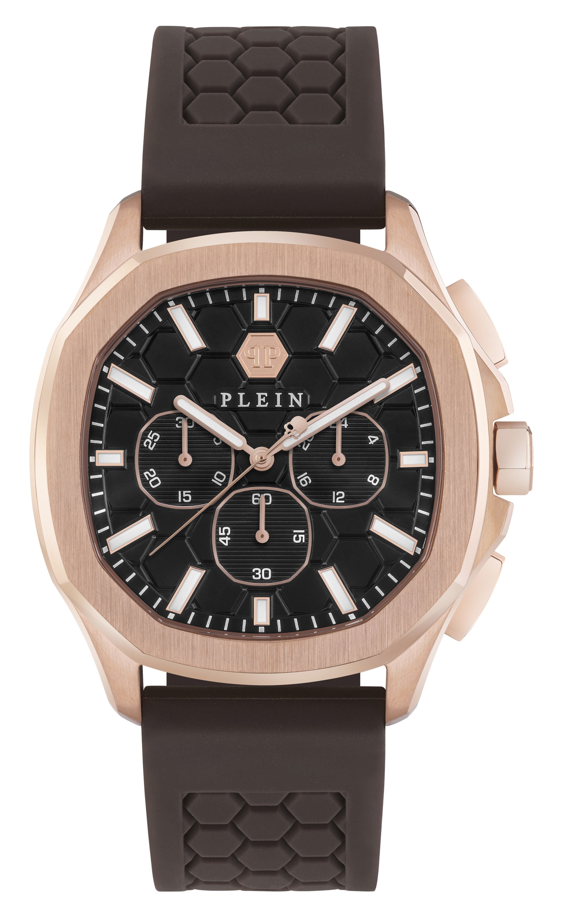 Montre à affichage analogique Philipp Plein Watches en marron : devant