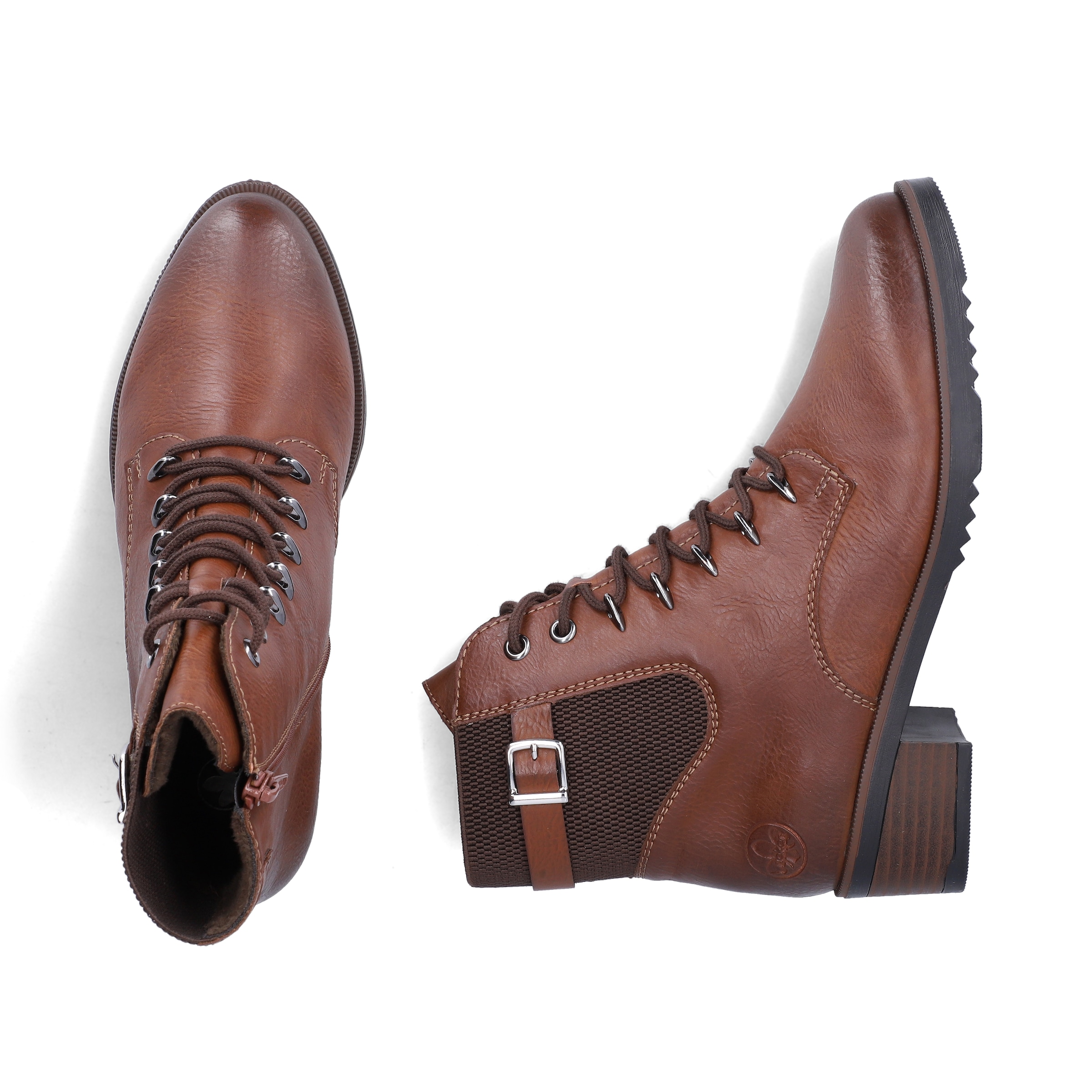 Bottines à lacets Rieker en marron
