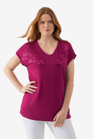 Ulla Popken Blouse in Roze: voorkant