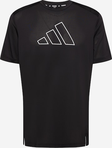 Tricou funcțional 'Train Icons' de la ADIDAS PERFORMANCE pe negru: față