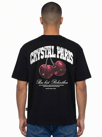 Crystal Paris Shirt 'Relentless' in Zwart: voorkant