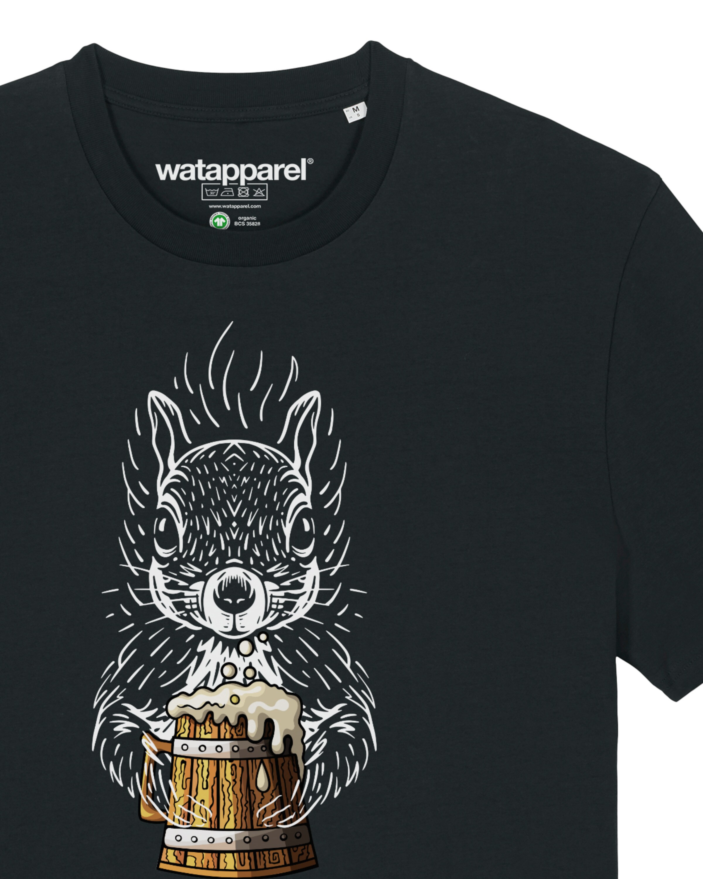 Maglietta 'Eichhörnchen' di Watapparel in nero