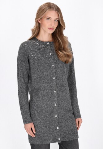 DreiMaster Vintage Knit cardigan in Grey: front