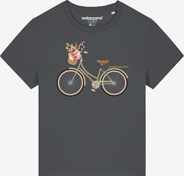 Watapparel T-Shirt ' Damenfahrrad ' in Grau: Vorderseite