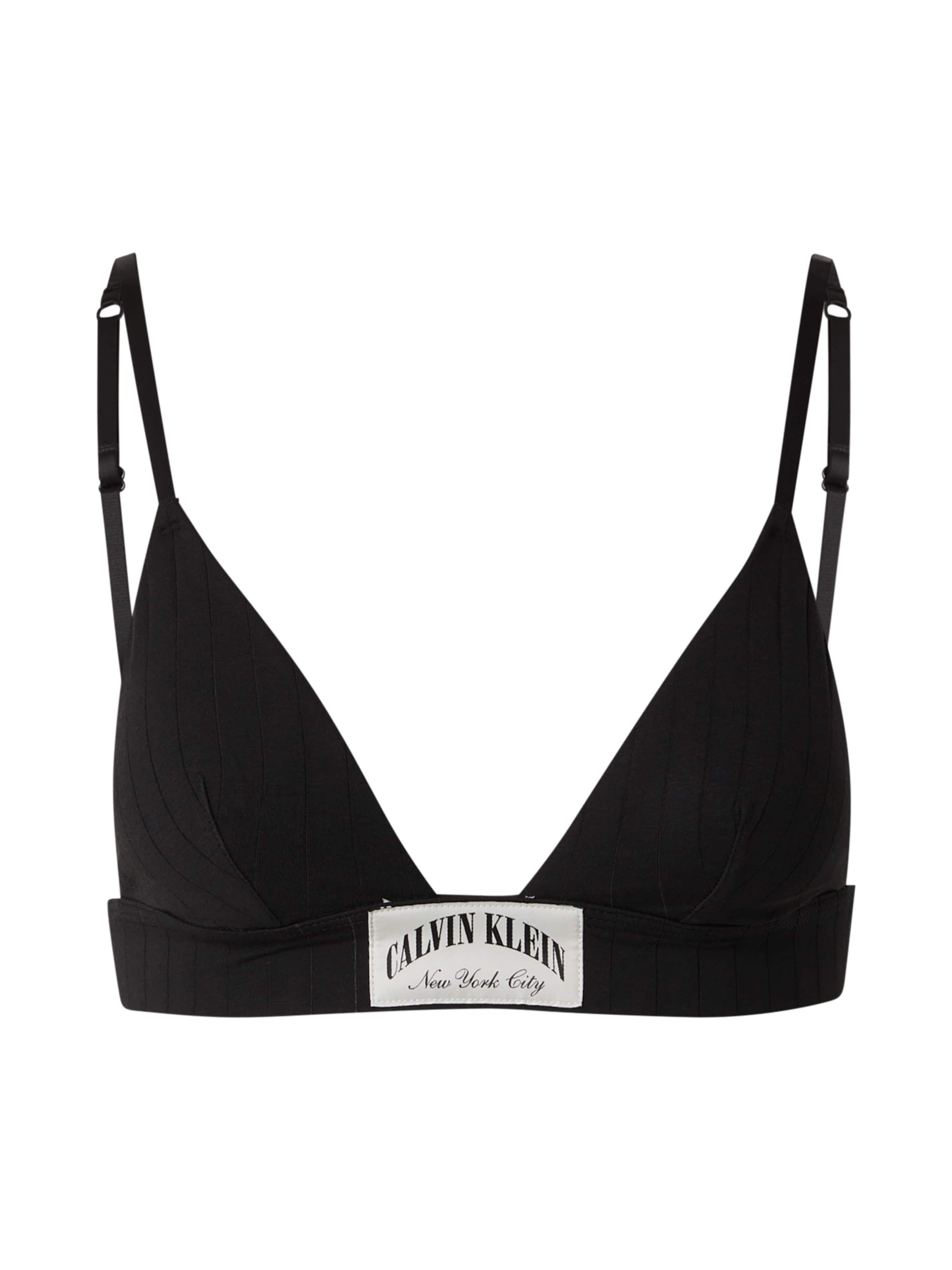 Calvin Klein Underwear Triangel BH in Zwart: voorkant