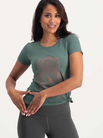 Urban Goddess Yoga & Activewear Sporttop 'Hamsa Core Yoga & Pilates' in Grün